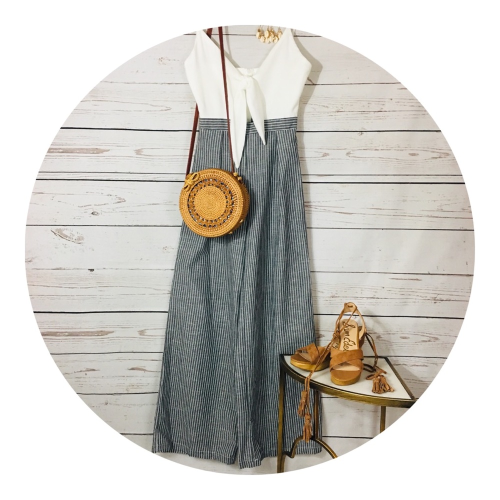 Tie-front Jumpsuit (all one piece) - Picture 2 of 8